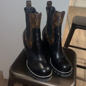 Louis Vuitton monogram boots